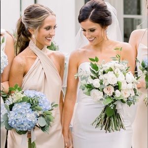 Show Me Your MuMu Champagne Color Dress